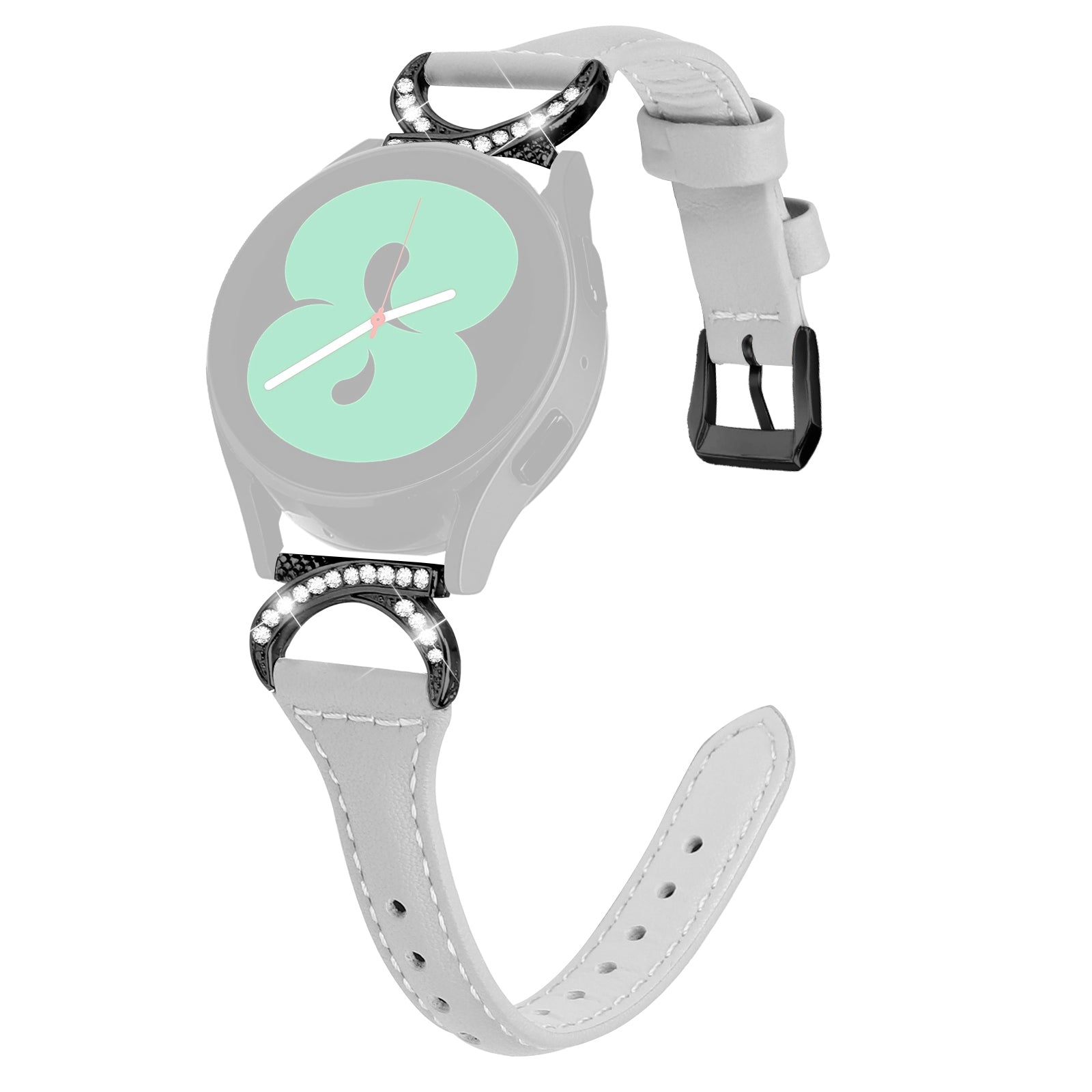 For Samsung Galaxy Watch 3 41mm Watch6 40mm 44mm Watch6 Classic 43mm 47mm Watch 5 40mm 44mm Watch4 40mm 44mm Watch Strap 20mm Leather Wristband with Black Buckle For Samsung Galaxy Watch 3 41mm Watch6 40mm 44mm Watch6 Classic 43mm 47mm Watch 5 40mm 44mm Watch4 40mm 44mm Watch Strap 20mm Leather Wristband with Black Buckle